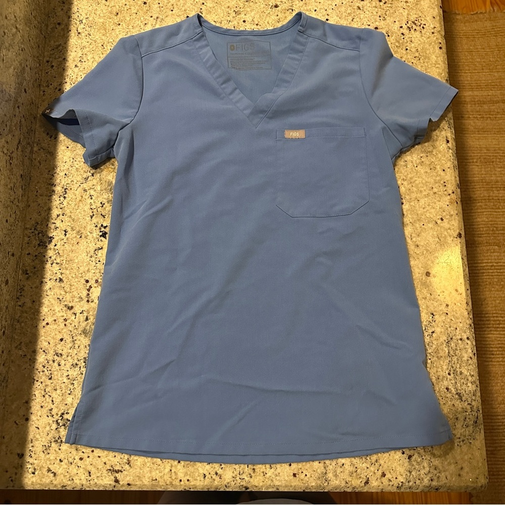 FIGS ceil blue caterina top XXS